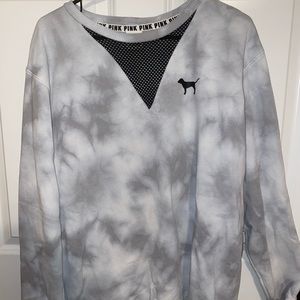 PINK brand grey tie-dye sweatshirt